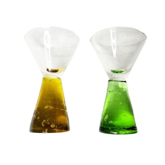 Shot Glasses Pedestal Style Glass Carnival Cruise Line Travel Souvenir - Picture 5 of 9